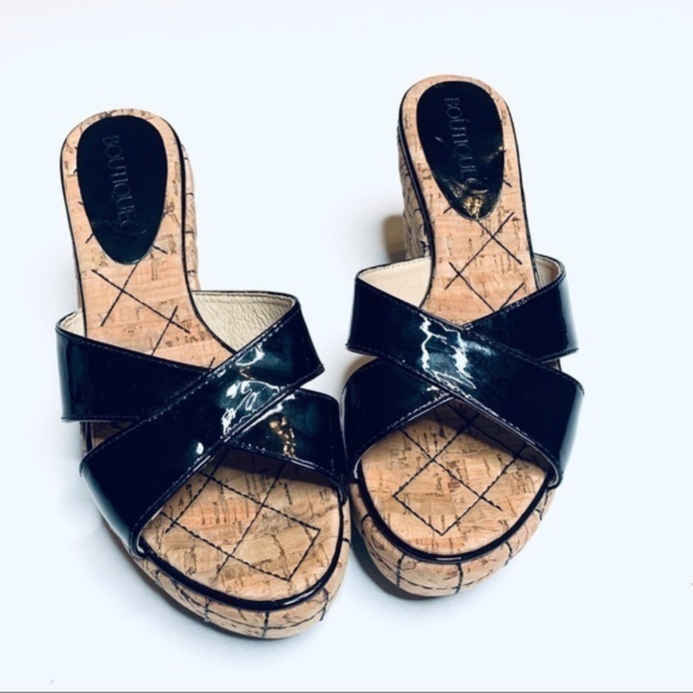 Boutique9 “Emma Jane” Wedged Slip-On Sandals-7